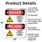 Signmission Formaldehyde Irritant Hazard Bilingual Danger Sign, Aluminum, 10in W x 14in L, 2PK OS-2PACK-DS-A-1014-VS-1266 - alternate 6